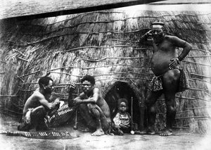 Inheems Kraal in Zululand, ca. 1895